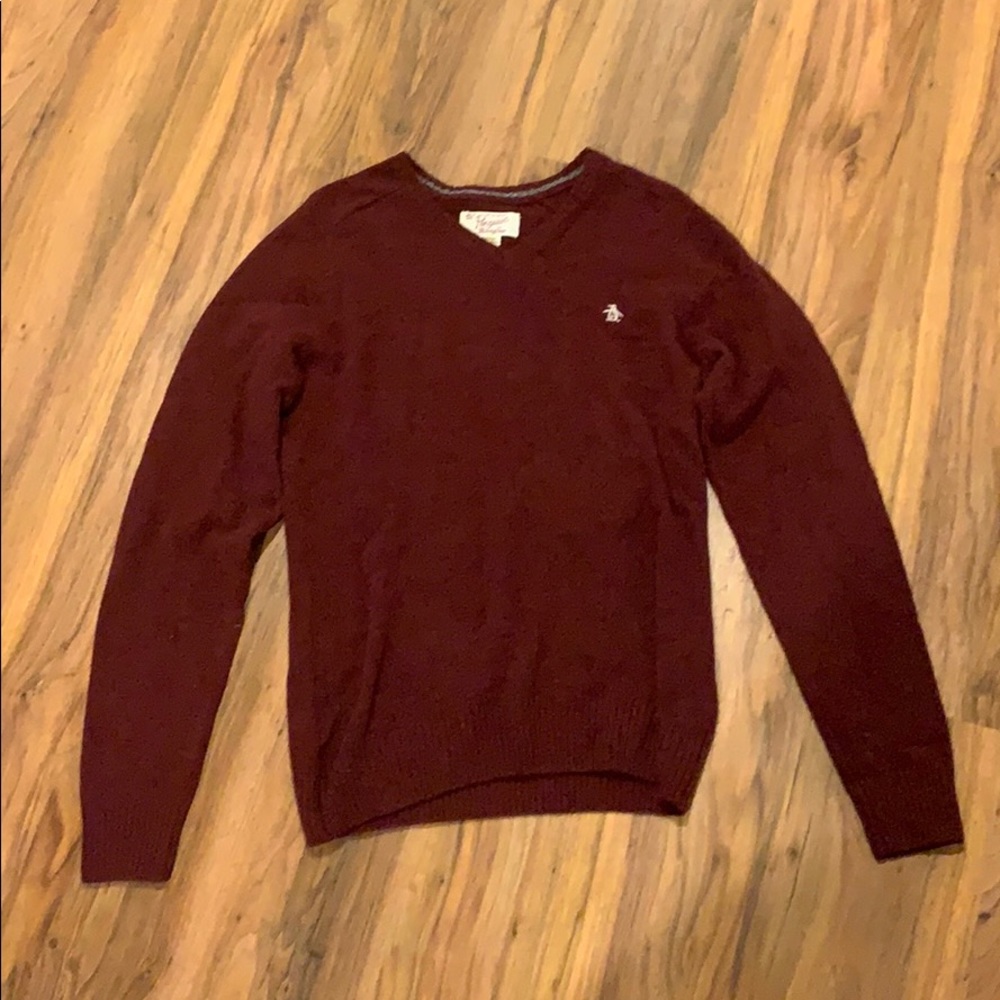Maroon Penguin Sweater (Mens)